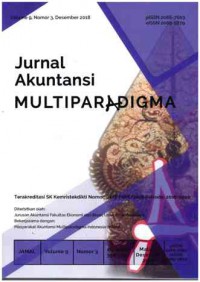 Image of JAMAL: Jurnal Akuntansi Multiparadigma: Vol. 9 No. 3 | Desember 2018
