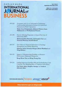 Image of Gadjah Mada International Journal of Business: Vol. 21 No. 3 | September-December 2019