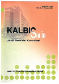 Image of KALBISocio: Jurnal Bisnis dan Komunikasi: Vol. 6 No. 1 | Februari 2019