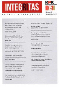 Image of Integritas : Jurnal Anti Korupsi : Volume. 05 Nomor 2 I Desember 2019