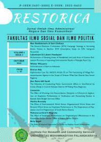 Image of RESTORICA : Jurnal Ilmiah Ilmu Administrasi Negara Dan Ilmu Komunikasi | Vol. 6 Issue 2 Oktober 2020