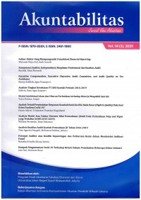 Image of Akuntabilitas: Jurnal Ilmiah Akuntansi : Vol. 14 No. 2| 2021