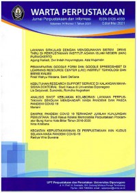 Image of Warta Perpustakaan: Jurnal Perpustakaan dan Informasi : Volume 14 nomor 1 I Mei Tahun 2021