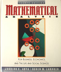 Image of Mathematical analysis: for business, economics and the life and sosial science