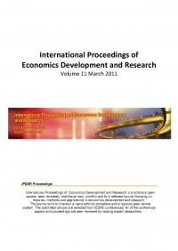 Image of International Proceedings Of Economics Development And Research Volume 11 March 2011