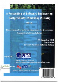 Image of E-Proceeding of Software Engineering Postgraduates Workshop (SEPoW): Innovative Software Engineering For Creative and Competitive Software Solution