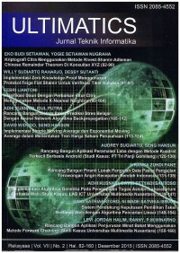 Image of Ultimatics: Jurnal Teknik Informatika | Vol. VII No. 2 Desember 2015