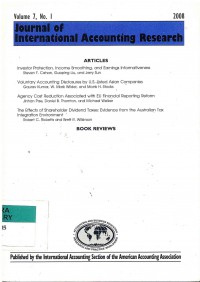 Image of Journal of International Accounting Research | Vol. 7 No. 1, 2008