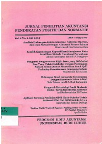 Image of Jurnal Penelitian Akuntansi Pendekatan Positif dan Normatif | Vol. 2 No. 2 Juli 2005