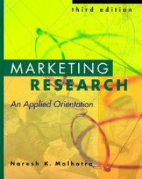 Image of Marketing Research: an Applied Orientation 3 Ed.