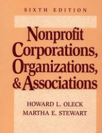 Image of Nonprofit Corporations, Organizations, & Associations 6 Ed.
