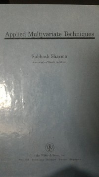 Image of Applied Multivariate Techniques