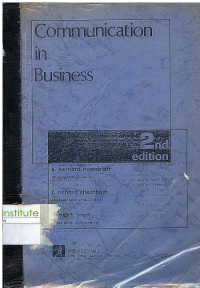 Image of Communication in Business 2nd Edition