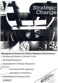 Image of Strategic Change: Vol. 11 No. 2 | March-April 2002