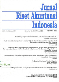 Image of Jurnal Riset Akuntansi Indonesia: Vol. 9 No. 1 | Januari 2006