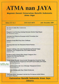 Image of Atma nan Jaya: Majalah Ilmiah Universitas Katolik Indonesia Atma Jaya: Th. XX No.2| Juli-Desember 2005