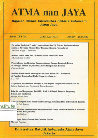 Image of Atma nan Jaya: Majalah Ilmiah Universitas Katolik Indonesia Atma Jaya: Th. XVX No.1| Januari-Juni 2005