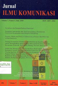 Image of Jurnal Ilmu Komunikasi UAJY : Vol. 7 No. 1 | Juni 2010