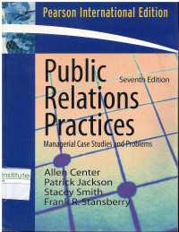 Image of Public Relation Practice: Magerial Case Studies and Problems