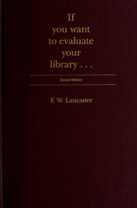 Image of If You Want to Evaluate your Library