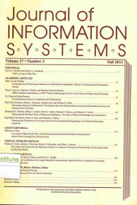 Image of Journal of Information Systems