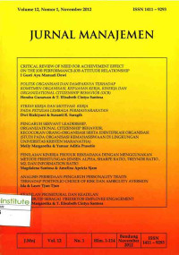 Image of Jurnal Manajemen: vol.12 No.1 | November 2012