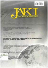 Image of JAKI : Jurnal Akuntansi Keuangan Indonesia Vol. 9 No. 2 | Desember 2012