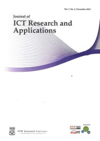 Image of Journal Of ICT Research and Applications: Vol. 7 No. 2 I November 2013