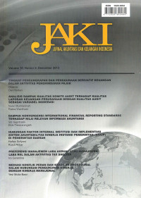 Image of JAKI: Jurnal Akuntansi dan Keuangan Indonesia: Vol. 10 No. 2  | Desember 2013
