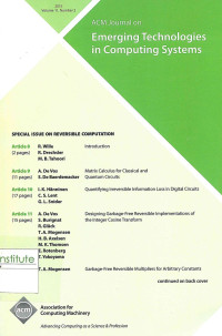 Image of ACM Journal on Emerging Technologies in Computing Systems: Vol. 11 No. 2	| 2015