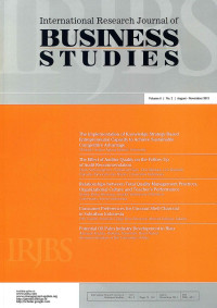 Image of International Research Journal of Business Studies: Vol. 6 No. 2 | Agustus-November	2013