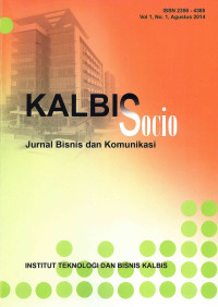 Image of KALBISocio: Jurnal Bisnis dan Komunikasi: Vol. 1 No. 1 | Agustus 2014
