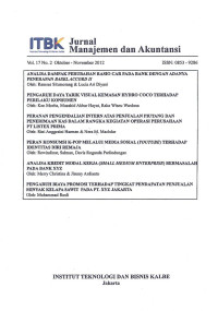 Image of Jurnal Manajemen dan Akuntansi: Vol. 17 No. 2 | Oktober-November 2012