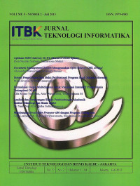 Image of Jurnal Teknologi Informatika: Vol. 5 No. 2 | Juli 2013