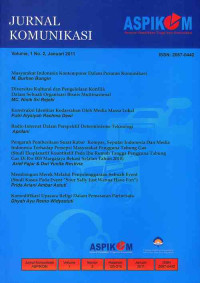 Image of Jurnal Komunikasi ASPIKOM| Vol. 1 No. 2 Januari 2011
