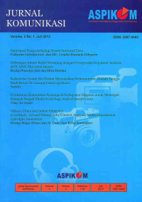 Image of Jurnal Komunikasi ASPIKOM| Vol. 2 No. 1 | Juli 2013
