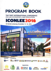 Image of Program Book: The First International Conference On Law, Economics, And Education ICONLEE2016