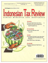 Image of Indonesian Tax Review: Vol. VIII/Edisi 22 | 2016