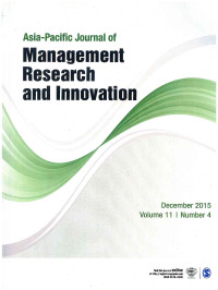 Image of Asia-Pasific Journal of Management Research and Innovation: Vol. 11 No 4 | December 2015