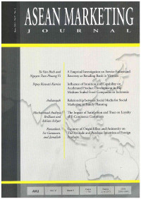 Image of Asean Marketing Journal: Vol. V - No.1 | Juni 2013