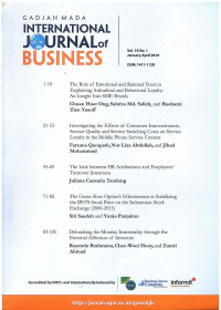 Image of Gadjah Mada International Journal of Business: Vol. 18 No. 1 Januari-April 2016