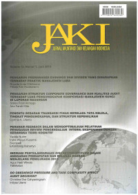 Image of JAKI: Jurnal Akuntansi dan Keuangan Indonesia: Vol. 12 No. 1 | Juni 2015