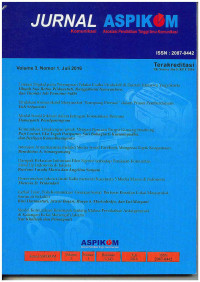 Image of Jurnal Komunikasi ASPIKOM| Vol. 3 No. 1 | Juli 2016