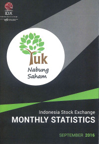 Image of Indonesia Stock Exchange Monthly Statistics: September 2016 | Volume 25 No. 9