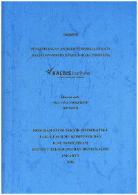 Image of Pengembangan Aplikasi Pemeriksaan Kata Dasar dan Imbuhan pada Bahasa Indonesia