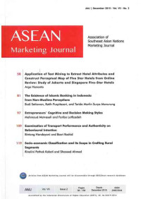 Image of Asean Marketing Journal: Vol. VII Issue 2 | December 2015