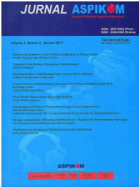 Image of Jurnal ASPIKOM | Vol. 3 No. 2 Januari 2017