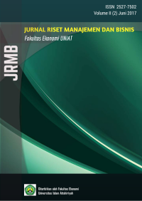 Image of Jurnal Riset Manajemen dan Bisnis (JRMB) : Volume  II (3) I Oktober 2017