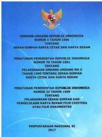 Image of Undang-Undang Republik Indonesia Nomor 4 tahun 1990 : Serah-Simpan Karya Cetak dan Karya Rekam