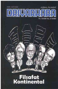 Image of Jurnal Filsafat Driyarkara : Filsafat Kontinental I Th. XXXIII No. 2 I 2012